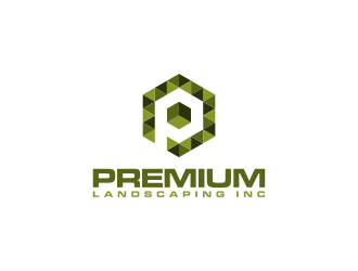 premium landscaping inc logo design by p0peye