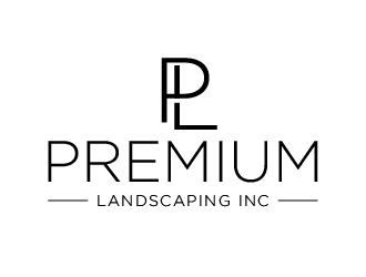 premium landscaping inc logo design by pollo
