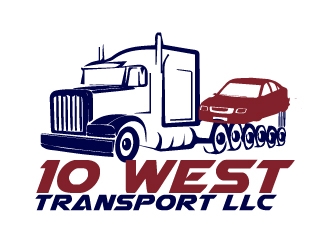 10 WEST TRANSPORT LLC logo design by AamirKhan