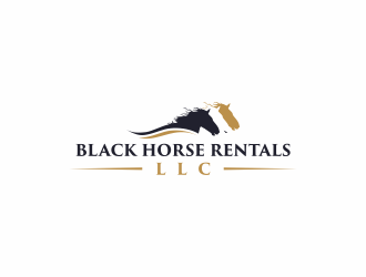Black Horse Rentals LLC logo design by goblin