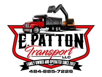 E. Patton transport llc logo design by daywalker