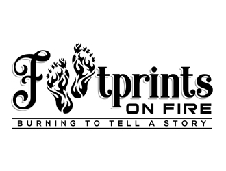 Footprints on Fire logo design by MAXR