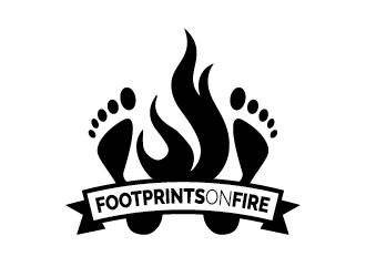 Footprints on Fire logo design by spiritz