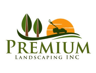 premium landscaping inc logo design by AamirKhan