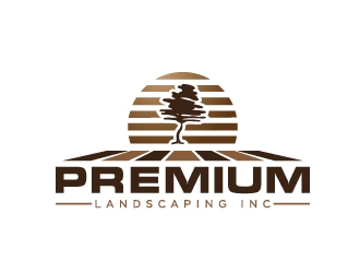 premium landscaping inc logo design by Marianne