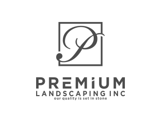 premium landscaping inc logo design by done