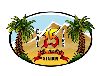 Cal Fire Del Puerto station logo design by DreamLogoDesign