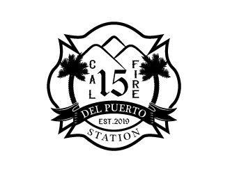 Cal Fire Del Puerto station logo design by ozenkgraphic