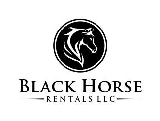 Black Horse Rentals LLC logo design by nurul_rizkon