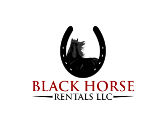 Black Horse Rentals LLC logo design by Kruger