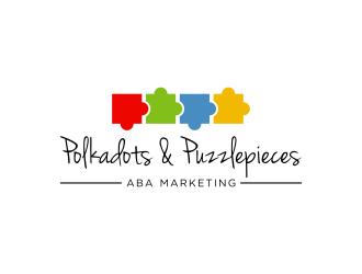 Polkadots & Puzzlepieces ABA Marketing logo design by p0peye