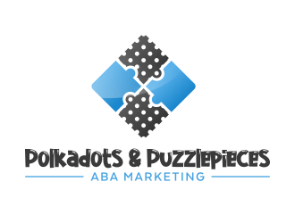 Polkadots & Puzzlepieces ABA Marketing logo design by Dakon