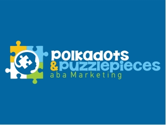 Polkadots & Puzzlepieces ABA Marketing logo design by nikkiblue