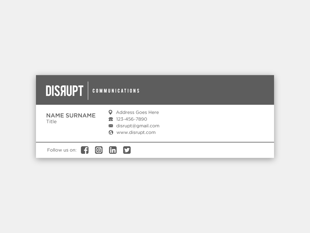 Disrupt Communications logo design by labo