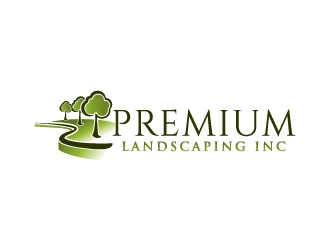 premium landscaping inc logo design by jaize