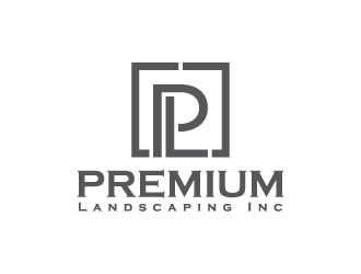 premium landscaping inc logo design by denfransko