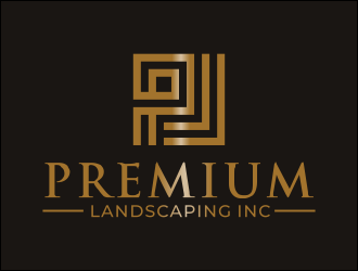 premium landscaping inc logo design by mikael