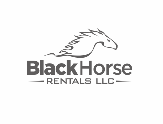 Black Horse Rentals LLC logo design by YONK