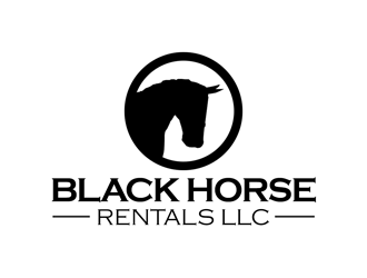 Black Horse Rentals LLC logo design by kunejo