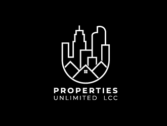 Properties Unlimited LLC logo design by robiulrobin