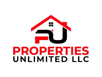 Properties Unlimited LLC logo design by pixalrahul