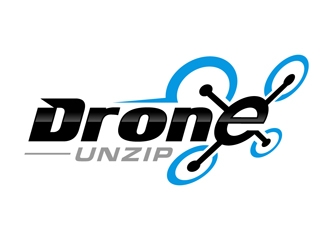 Drone Unzip logo design by DreamLogoDesign