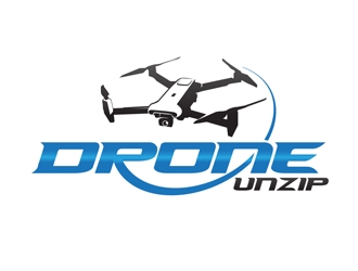 Drone Unzip logo design by DreamLogoDesign