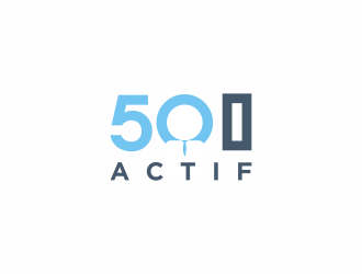 50➕ Actif logo design by goblin