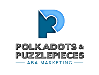 Polkadots & Puzzlepieces ABA Marketing logo design by BeDesign