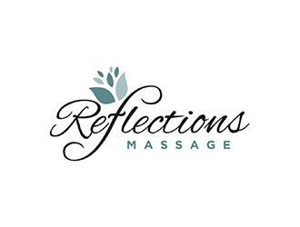 Reflections Massage logo design by logolady