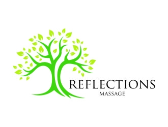 Reflections Massage logo design by jetzu