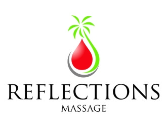 Reflections Massage logo design by jetzu