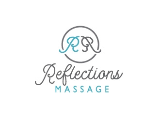 Reflections Massage logo design by Rachel