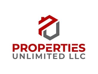 Properties Unlimited LLC logo design by pixalrahul