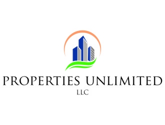 Properties Unlimited LLC logo design by jetzu