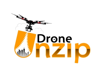 Drone Unzip logo design by DreamLogoDesign