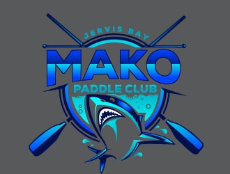 Mako Paddle Club logo design by Suvendu