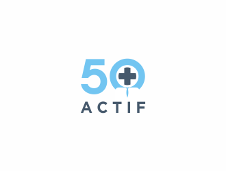 50➕ Actif logo design by goblin