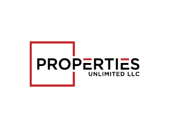 Properties Unlimited LLC logo design by denfransko