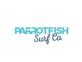 Parrotfish Surf Co logo design by Rachel