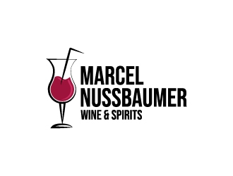 Marcel Nussbaumer Wine & Spirits logo design by wongndeso