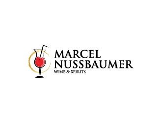 Marcel Nussbaumer Wine & Spirits logo design by wongndeso