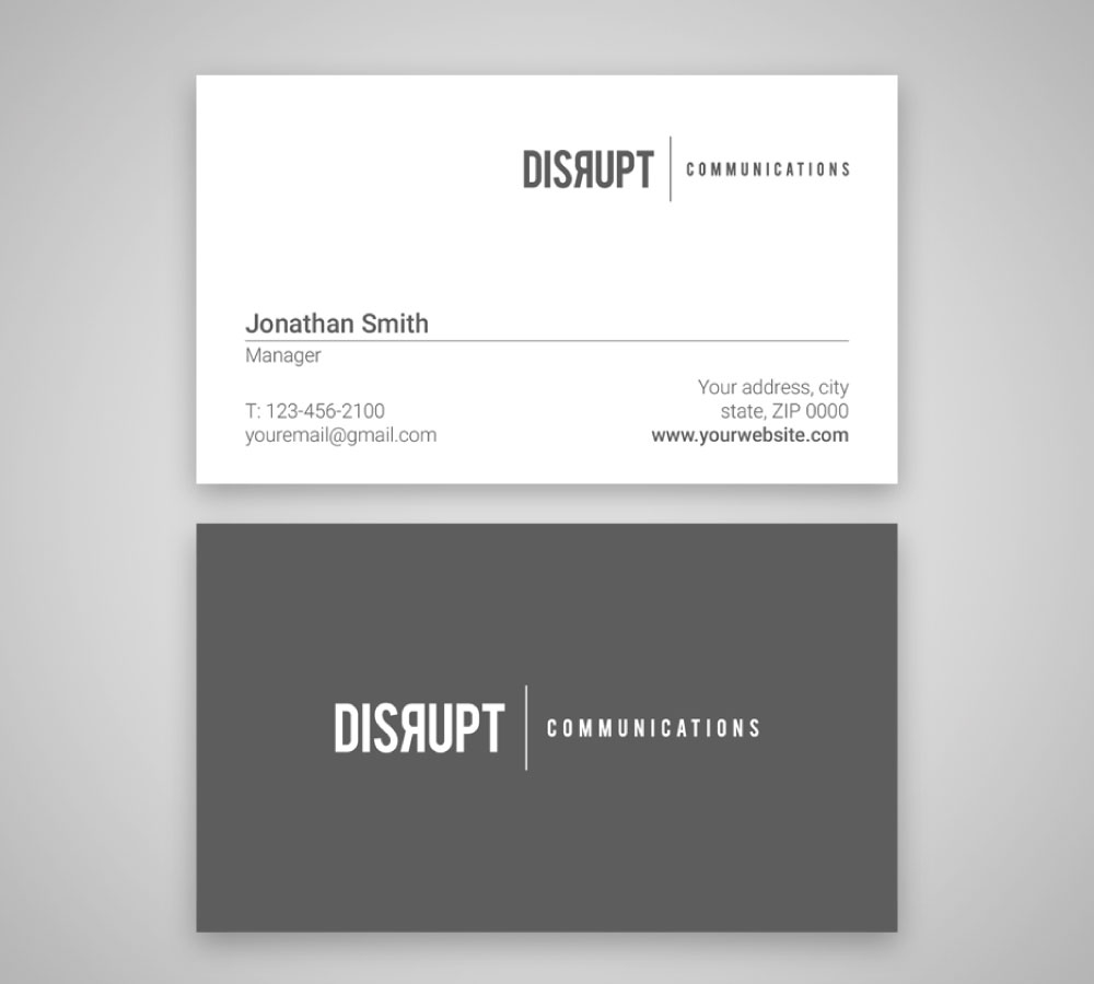 Disrupt Communications logo design by Boomstudioz