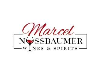 Marcel Nussbaumer Wine & Spirits logo design by Rachel