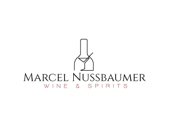 Marcel Nussbaumer Wine & Spirits logo design by jaize