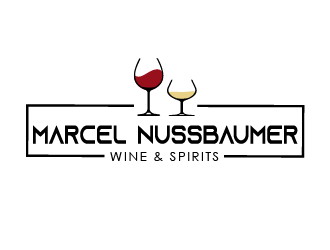 Marcel Nussbaumer Wine & Spirits logo design by axel182