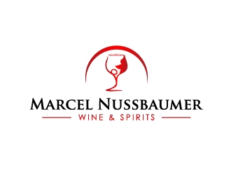 Marcel Nussbaumer Wine & Spirits logo design by Marianne