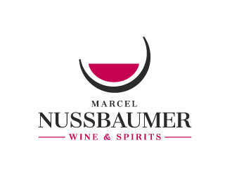 Marcel Nussbaumer Wine & Spirits logo design by spiritz