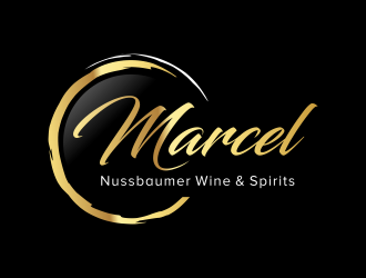 Marcel Nussbaumer Wine & Spirits logo design by ubai popi