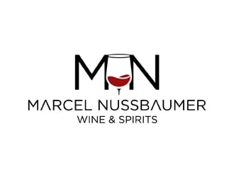 Marcel Nussbaumer Wine & Spirits logo design by neonlamp